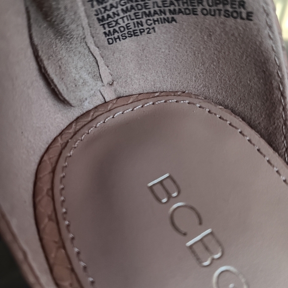 New BCBGeneration Jixa beige With Clear Strap Stiletto Heels Women's Size 7 - Picture 7 of 7